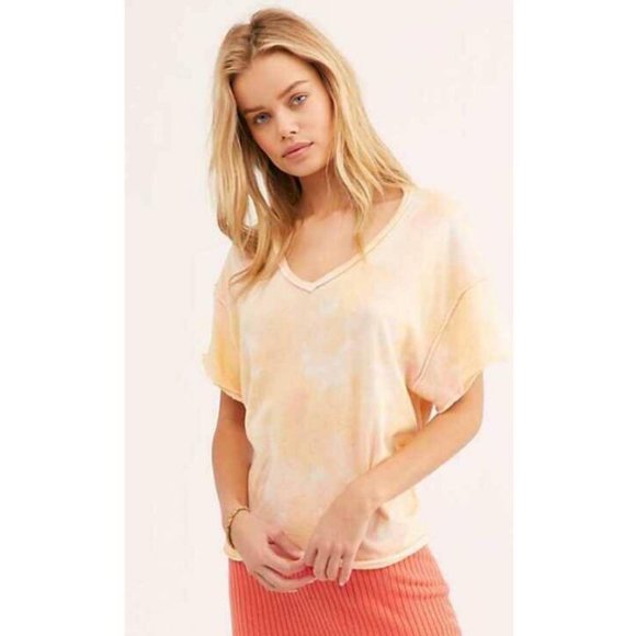 Free People All Mine Tie Dye Open Back Tee - Sz XS - Picture 3 of 11